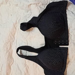 Elegant Black and White Polka Dot Bra